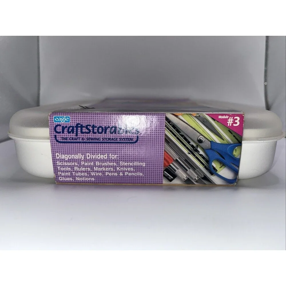 Eagle Craftstor Craftstorables Square Tray Diagonally Divided Organizer Module#3